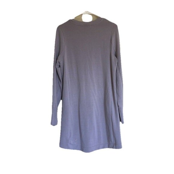 Athleta Balance Dress Purple Long Sleeve Small Lightweight Sweater Zip Pockets - Picture 2 of 3